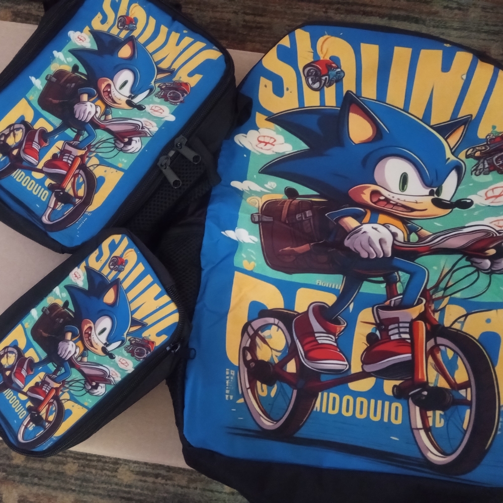 Sonic the Hedgehog Backpack and Lunchbox Set